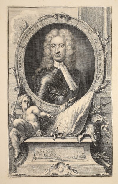 Portrait de Charles Mordaunt, comte de Peterborough, illustration de 