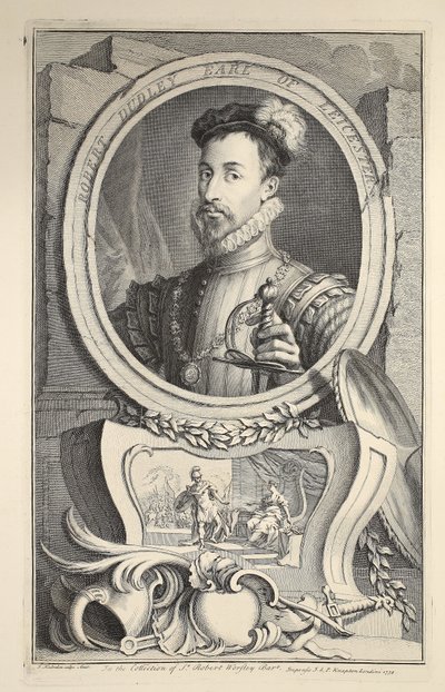 Portrait de Robert Dudley, comte de Leicester, illustration de 