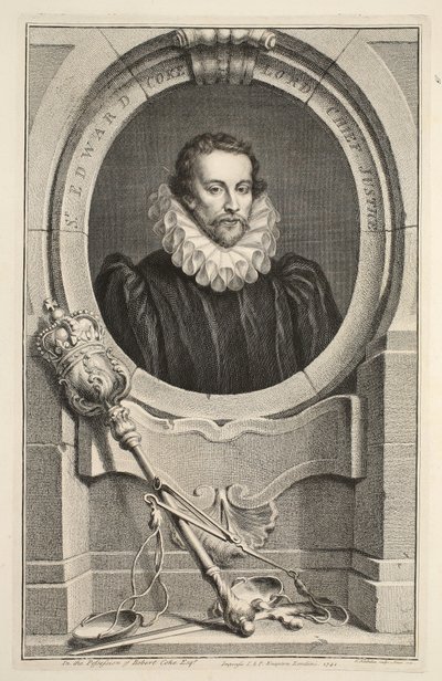 Portrait de Sir Edward Coke, Lord Chief Justice, illustration de 