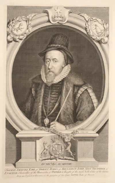 Portrait de Thomas Sackville, Comte de Dorset, Baron de Buckhurst, illustration de 