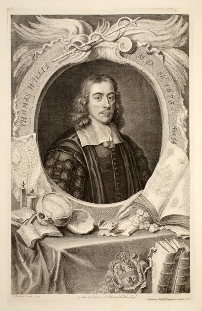 Portrait de Thomas Willis, M.D., illustration de 