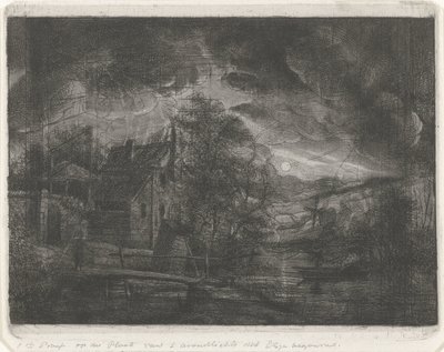 Paysage au clair de lune - Jacobus Ludovicus Cornet