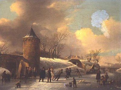 Patineurs sur une voie d