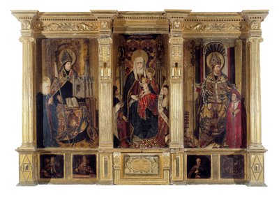 Le retable de Saint Ildefonse (mort en 667, évêque de Tolède) et Saint Augustin d