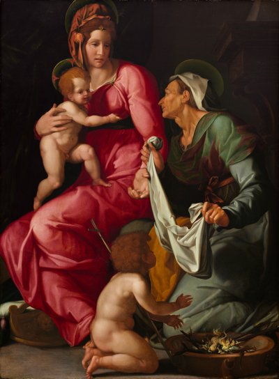 Madone et Enfant avec Sainte Élisabeth et Saint Jean-Baptiste, vers 1535 - Jacopino del Conte