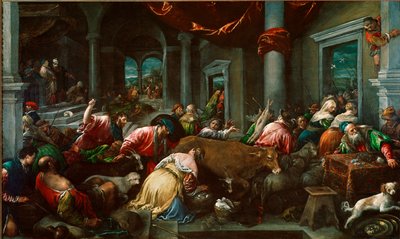 La purification du Temple ou « Christ chassant les marchands du Temple » - Jacopo Bassano