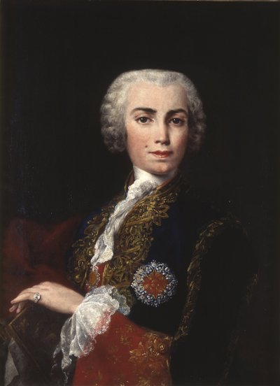Portrait de Carlo Broschi dit Farinelli, chanteur contralto et soprano, castrat italien - Jacopo Amigoni
