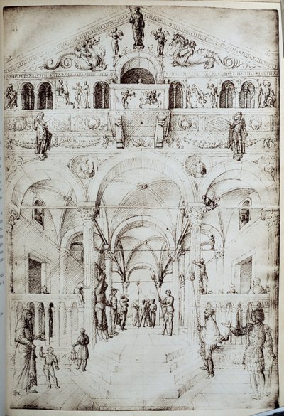 La flagellation du Christ Dessin à la plume et encre par Jacopo Bellini - Jacopo Bellini