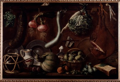 Buffet avec vaisselle et nourriture - Jacopo Chimenti Empoli