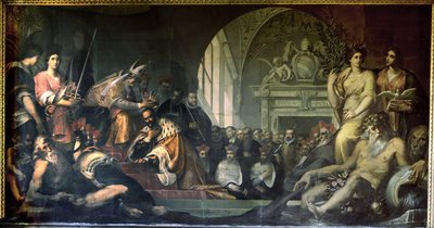 Cosme I de Médicis recevant le Pape Pie V - Jacopo Ligozzi