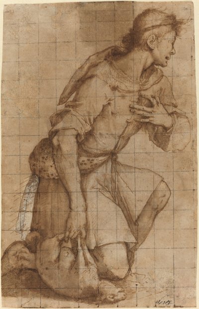 Berger agenouillé - Jacopo Ligozzi