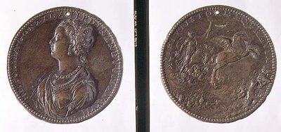 Médaille portrait, avers représentant Hippolyte Gonzaga, revers représentant peut-être Junon sur son char - Jacopo Nizzola da Trezzo