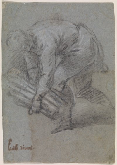 Homme se penchant vers la gauche avec une brindille dans les bras - Jacopo Palma (il Giovane)