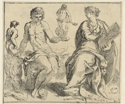 Personnifications de la sculpture et de la peinture - Jacopo Palma (il Giovane)