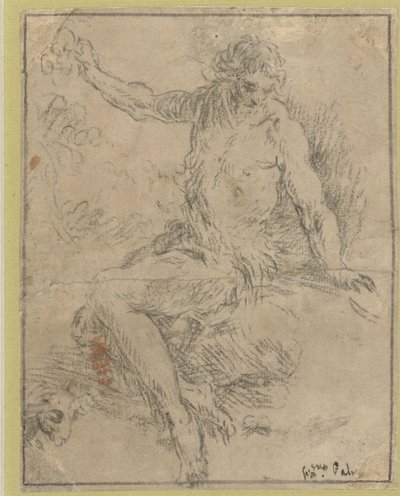 Saint Jean-Baptiste assis - Jacopo Palma (il Giovane)