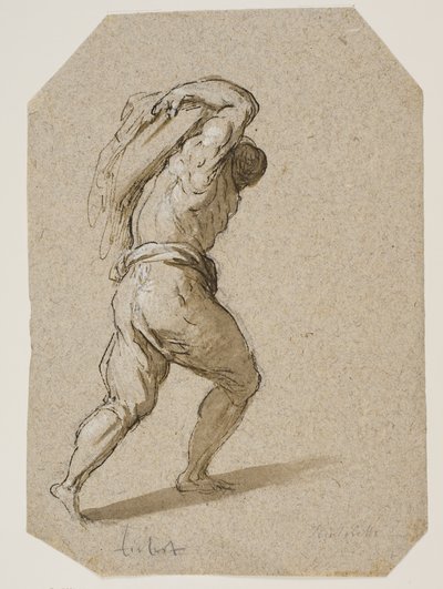 Homme portant un lourd fardeau sur son dos - Jacopo Palma