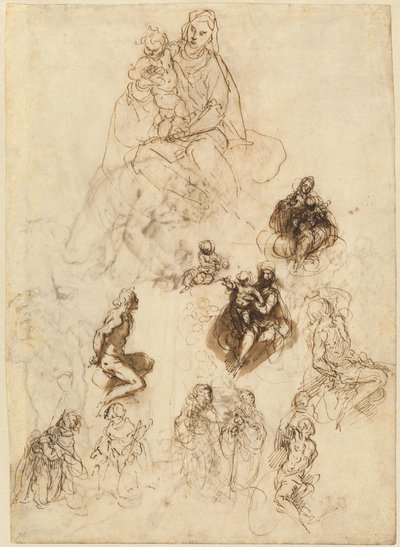 Études de la Vierge et l
