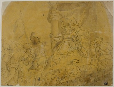 Étude pour Venise, couronnée par la victoire, recevant ses peuples sujets - Jacopo Palma il Giovane