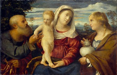 La Sainte Famille avec Sainte Marie-Madeleine - Jacopo Palma il Vecchio