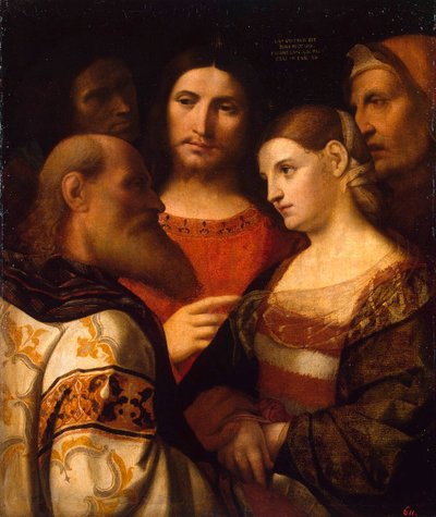 Le Christ et la femme adultère - Jacopo Palma il Vecchio the Elder