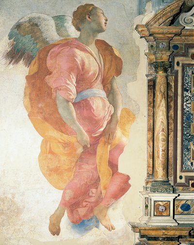 Archange Gabriel par Giacomo Carucci dit Pontormo (1494-1556), fresque, Chapelle Capponi, Église de Santa Felicita, Florence - Jacopo Pontormo