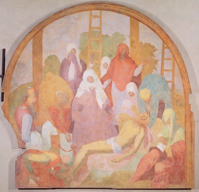 Déposition, lunette du cycle de fresques de la Passion, 1523-6 - Jacopo Pontormo