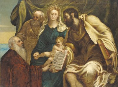 La Sainte Famille et le Doge Ranieri - Jacopo Robusti (studio of) (attr. to) Tintoretto
