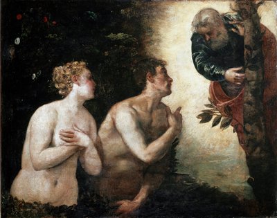 Adam et Ève face au Père éternel - Jacopo Robusti Tintoretto