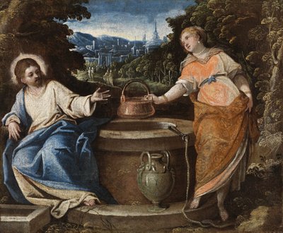 Christ et la femme de Samarie, c.1550-75 - Jacopo Robusti Tintoretto