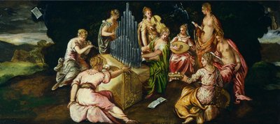 Concours entre les Muses et les Piérides, par Jacopo Robusti dit Tintoret (1519-1594) - Jacopo Robusti Tintoretto