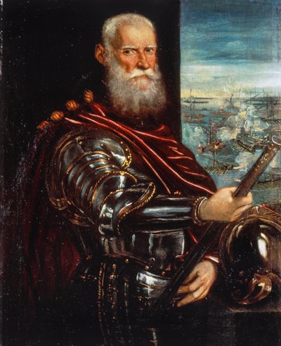 Doge Sebastiano Venier (vers 1496-1578), amiral vainqueur à Lépante - Jacopo Robusti Tintoretto