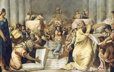 Jésus parmi les docteurs dans le Temple de Jérusalem - Jacopo Robusti Tintoretto