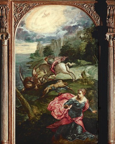 Saint Georges et le dragon, vers 1560 (huile sur toile) - Jacopo Robusti Tintoretto