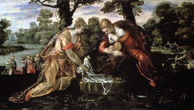 La découverte de Moïse, 16ème siècle - Jacopo Robusti Tintoretto