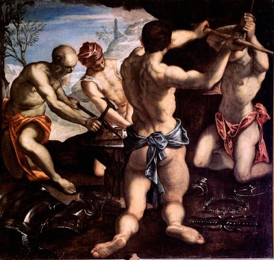 La forge de Vulcain - Jacopo Robusti Tintoretto