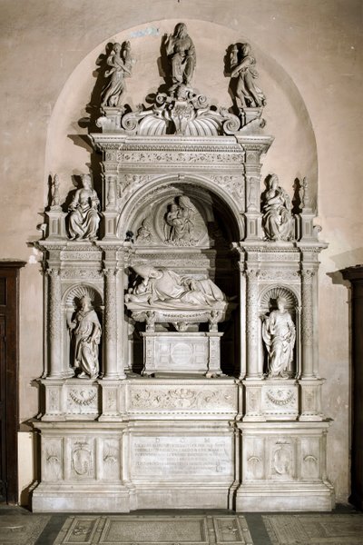 Monument funéraire en hommage au cardinal Ascanio Maria Sforza (sculpture en marbre, 1505-1507) - Jacopo Sansovino