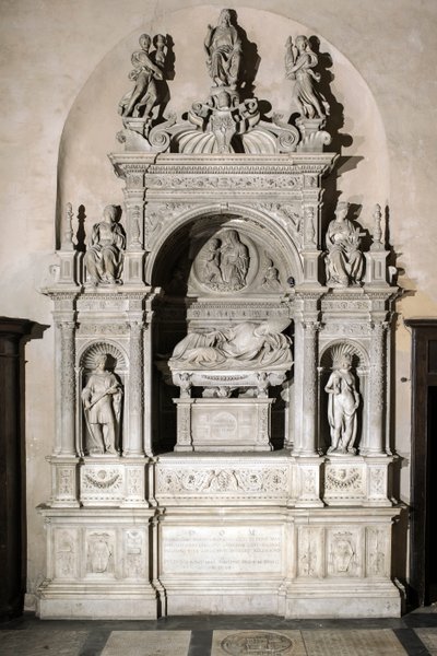 Monument funéraire en hommage au cardinal Girolamo Basso Della Rovere (sculpture en marbre) - Jacopo Sansovino