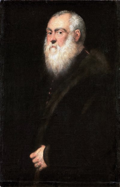 Allemand : Bildnis eines weißbärtigen Mannes Portrait du roi Sigismond II Auguste (1520-1572) - Jacopo Tintoretto