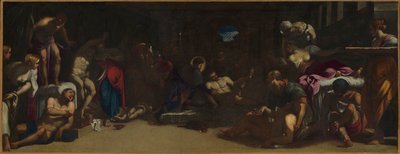 Saint Roch assistant les victimes de la peste de Venise au Lazaret - Jacopo, Tintoretto
