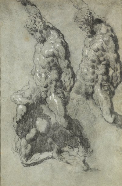 Deux études sur Samson tuant les Philistins - Jacopo Tintoretto
