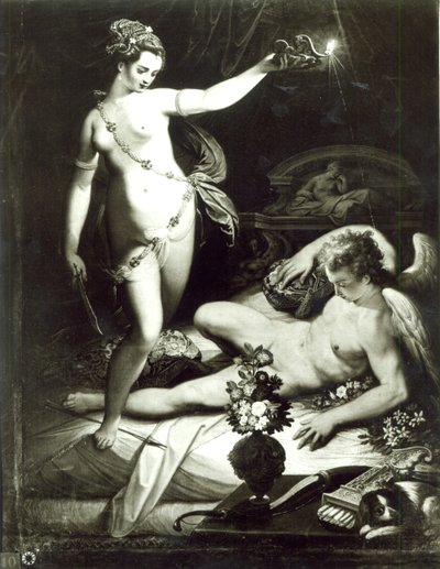 Psyché surprenant Cupidon - Jacopo Zucchi