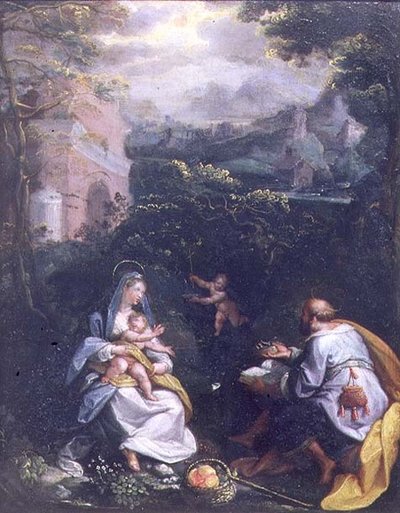 Repos pendant la fuite en Égypte - Jacopo Zucchi
