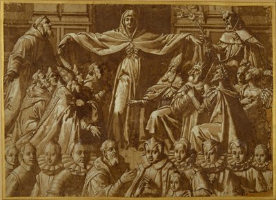 La Madonna della Misericordia avec Sts. François et Dominique, avec d
