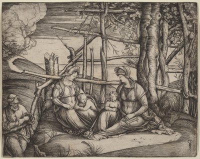 La Sainte Famille avec sainte Élisabeth et le petit saint Jean-Baptiste - Jacopo de