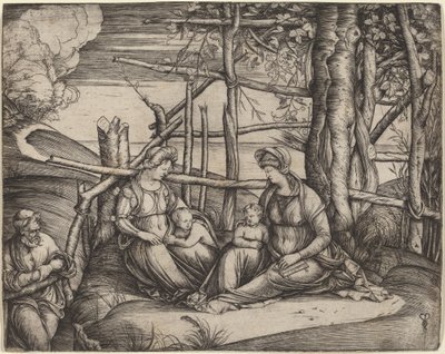 Sainte Famille avec Sainte Élisabeth et le petit Saint Jean-Baptiste - Jacopo de Barbari