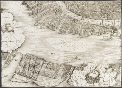 Vue de Venise [bloc inférieur gauche], 1500 - Jacopo de Barbari
