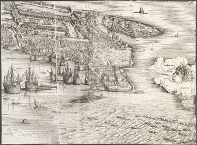 Vue de Venise [bloc inférieur droit], 1500 - Jacopo de Barbari