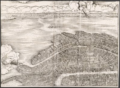 Vue de Venise [encadré en haut à gauche] - Jacopo de
