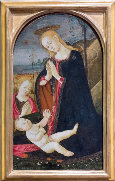 Adoration du Christ avec le jeune saint Jean-Baptiste - Jacopo del Sellaio