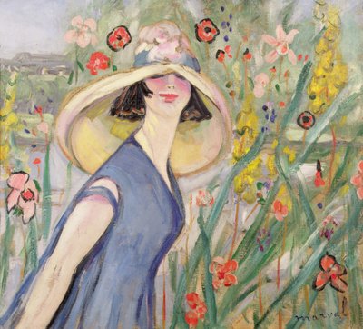 Femme au chapeau rond - Jacqueline Marval